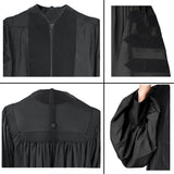 Cap and Gown Direct Black Deluxe Doctoral Gown - No Piping, view 3
