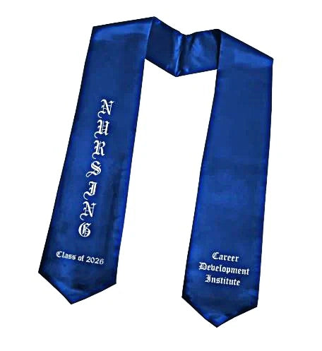 Cap and Gown Direct Career Development Institute Nursing - Royal Blue Graduation Stole 2026