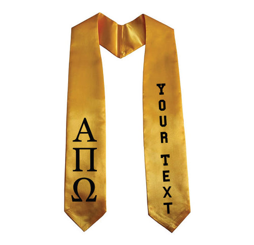 Cap and Gown Direct Custom Greek Life Graduation Stoles Available in 14 colors