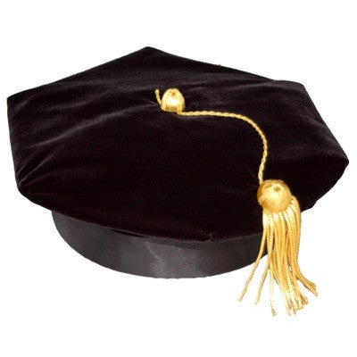 Cap and Gown Direct Custom 8-Sided Velvet Doctoral Tam – Premium Academic Graduation Cap