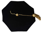 Cap and Gown Direct Enoch Grove Doctoral Regalia Set – Emerald Gown with Gold Piping and 8-Sided Velvet Tam, view 3