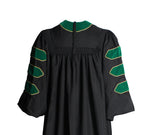 Cap and Gown Direct Deluxe Emerald Green Doctoral Gown with Gold Piping (Clearance), view 3