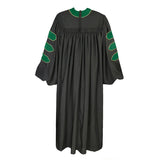 Cap and Gown Direct Emerald Green Deluxe Doctoral Gown with Gold Piping - Academic Regalia, view 2