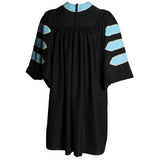 Cap and Gown Direct Light Blue Deluxe Doctoral Gown with Gold Piping - Academic Regalia, view 2