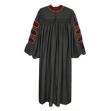 Cap and Gown Direct Maroon Deluxe Doctoral Gown with Gold Piping - Academic Regalia, view 2