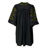 Cap and Gown Direct Deluxe Olive Green Doctoral Gown with Gold Piping (Clearance), view 2