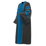 Cap and Gown Direct Peacock Blue Deluxe Doctoral Gown with Gold Piping - Academic Regalia, view 2