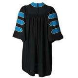 Cap and Gown Direct Peacock Blue Deluxe Doctoral Gown with Gold Piping - Academic Regalia, view 3