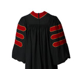 Cap and Gown Direct Deluxe Red Doctoral Gown with Gold Piping (Clearance), view 3