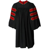 Cap and Gown Direct Red Deluxe Doctoral Gown with Gold Piping- Academic Regalia, view 3
