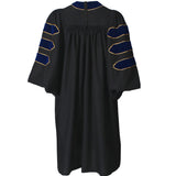 Cap and Gown Direct Royal Blue Deluxe Doctoral Gown with Gold Piping- Academic Regalia, view 3