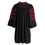 Cap and Gown Direct Scarlet Deluxe Doctoral Gown with Gold Piping- Academic Regalia, view 2