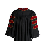 Cap and Gown Direct Scarlet Deluxe Doctoral Gown with Gold Piping- Academic Regalia, view 3