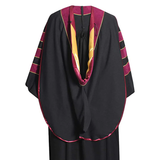 Cap and Gown Direct Doctoral Hood - Maroon Velvet - Maroon Lining - Gold Chevron - Gold Piping, view 2
