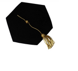 Cap and Gown Direct Hexagon Velvet Faculty Tam – 6-Sided Classic with Gold Tassel, view 2