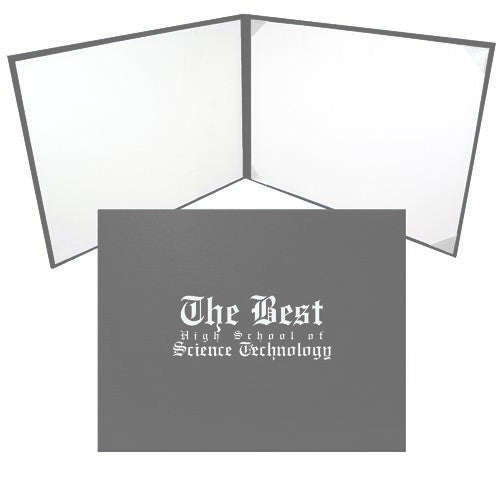 Cap and Gown Direct Gray Graduation Diploma Cover