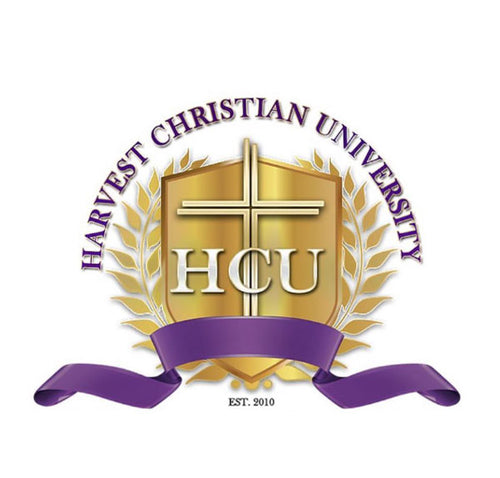 Cap and Gown Direct Harvest Christian University Doctoral Gown Set – Deluxe 3-Piece with Purple Velvet Trim