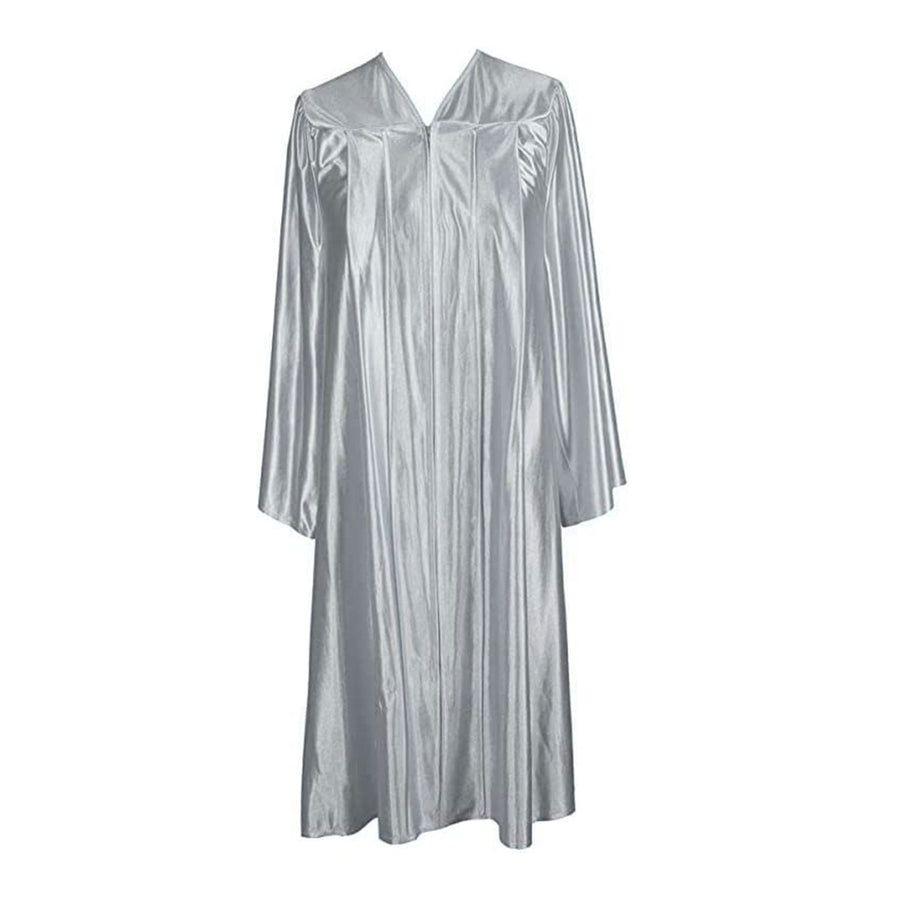 Cap and Gown Direct Kinder Shiny Silver Gown