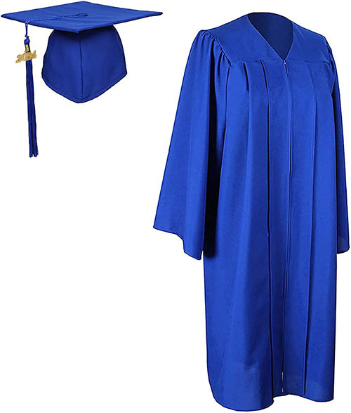 Cap and Gown Direct KUI Bachelor’s Degree Package – Matte Royal Blue Cap, Gown & Tassel Set
