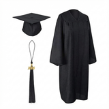 Cap and Gown Direct Enoch Grove Bachelors Matte Black Cap, Gown and Tassel for Graduation with Gold 2026 Charm, view 2