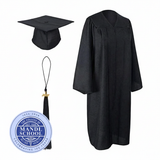 Cap and Gown Direct Matte Black Cap, Gown and Tassel for Graduation with Gold  Charm, view 3