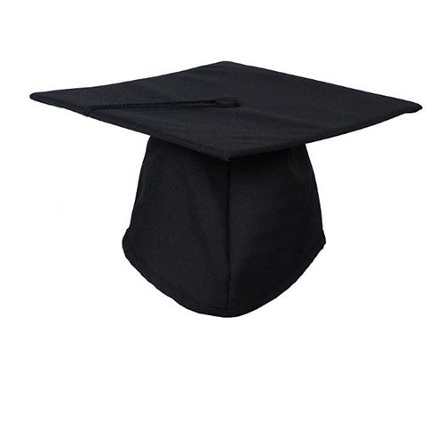 Cap and Gown Direct Matte Black Graduation Cap - No Tassel