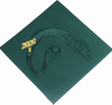 Cap and Gown Direct Matte Hunter Green Graduation Cap and Tassel, view 2