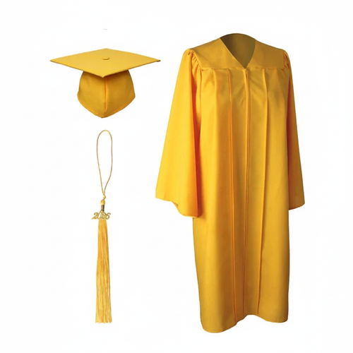 Cap and Gown Direct Matte Gold Cap, Gown and Tassel for Graduation