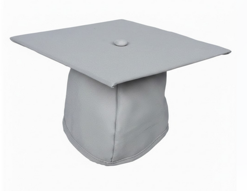 Cap and Gown Direct Matte Gray (Silver) Graduation Cap - NO TASSEL