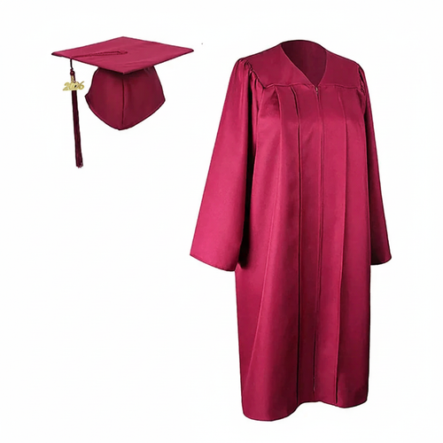 Cap and Gown Direct Matte Maroon Cap, Gown and Tassel  for Graduation