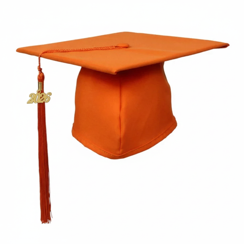 Cap and Gown Direct Matte Orange Graduation Cap and Tassel