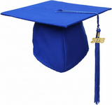 Cap and Gown Direct Matte Royal Blue Graduation Cap and Tassel, view 3