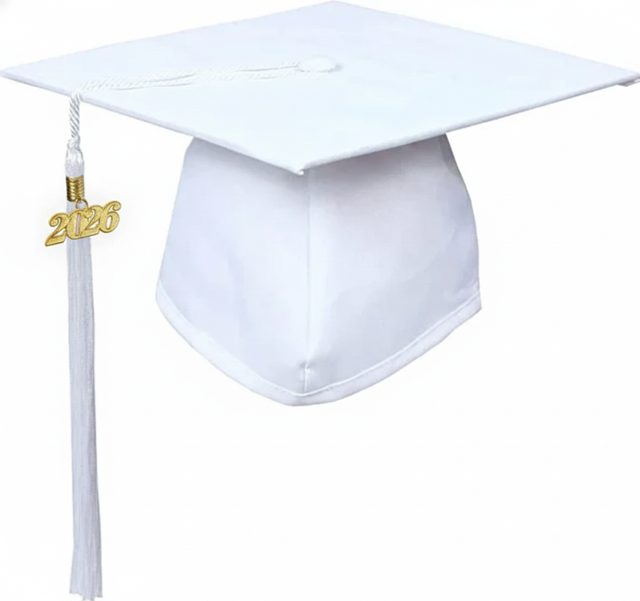 Cap and Gown Direct Matte White Graduation Cap and Tassel