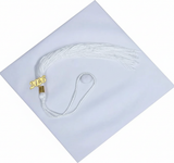 Cap and Gown Direct Matte White Graduation Cap and Tassel, view 2