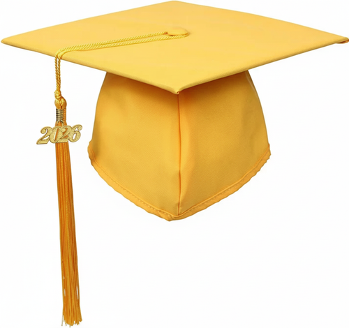 Cap and Gown Direct Matte Gold Graduation Cap and Tassel