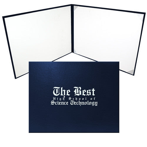 Cap and Gown Direct Navy Graduation Diploma Cover