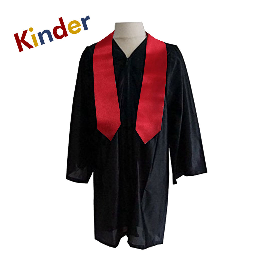 Cap and Gown Direct Red Kindergarten Preschool Graduation Stole – Kids Satin Grad Sash