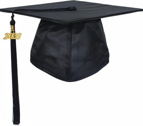 Cap and Gown Direct Shiny Black Graduation Cap