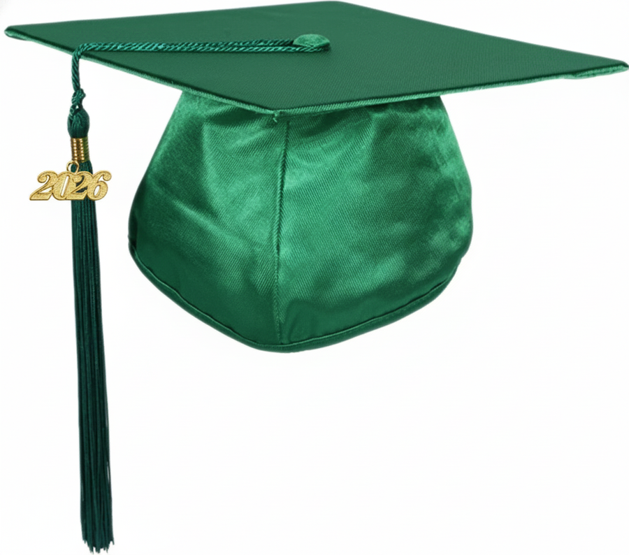 Cap and Gown Direct Shiny Kelly Green Graduation Cap and Tassel