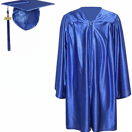 Cap and Gown Direct Shiny Kinder Royal Cap, Gown & Tassel for Graduation