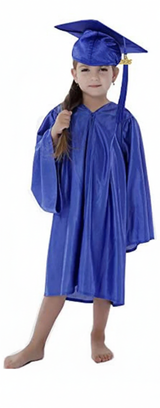 Cap and Gown Direct Shiny Kinder Royal Cap, Gown & Tassel for Graduation, view 2