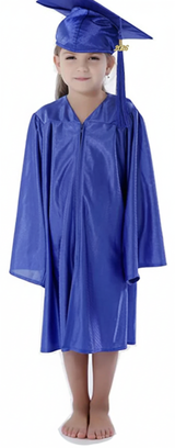 Cap and Gown Direct Shiny Kinder Royal Cap, Gown & Tassel for Graduation, view 3