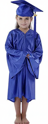 Cap and Gown Direct Shiny Kinder Royal Cap, Gown & Tassel for Graduation, view 5