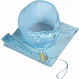 Cap and Gown Direct Shiny Light Blue Graduation Cap and Tassel, view 3