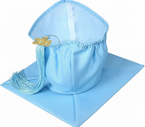 Cap and Gown Direct Shiny Light Blue Graduation Cap, view 2