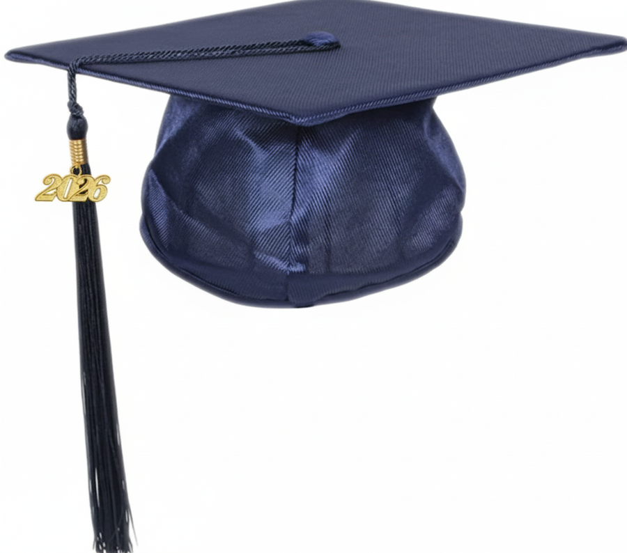 Cap and Gown Direct Shiny Navy Graduation Cap and Tassel