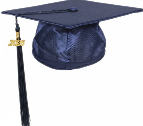 Cap and Gown Direct Shiny Navy Graduation Cap
