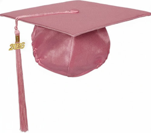 Cap and Gown Direct Shiny Pink Graduation Cap and Tassel