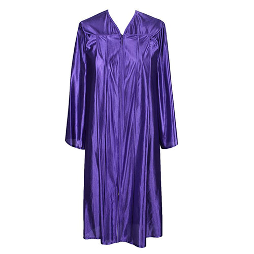Cap and Gown Direct Purple Shiny Choir Gown