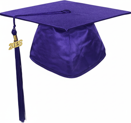 Cap and Gown Direct Shiny Purple Graduation Cap